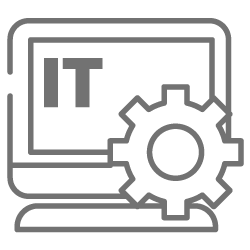 Laptop and gear icon